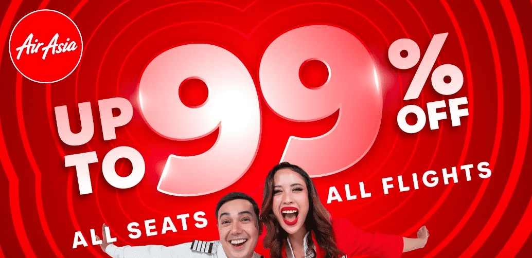 AirAsia SUURMÜÜK: lennupiletid kuni -99%